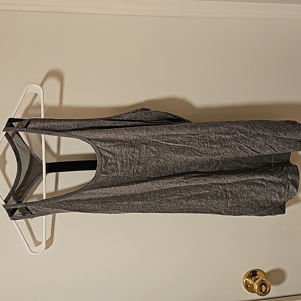 Torrid Active Gray Racerback Tank with Mesh detail Size 2